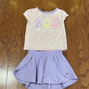 Champion skort outfit. Size 2T. GUC. Light wear on the shirt.